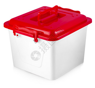 白色盒白色背景上有红盖子的白色商品盒设计图片