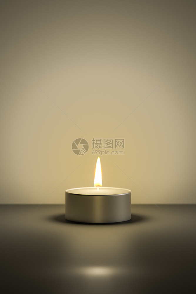 垂直的圣诞节烛光3d插图d用于您内容空间的典型茶光图片