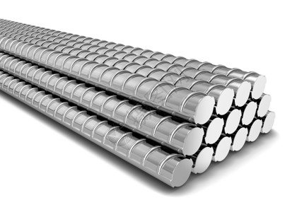 铬钒钢白色背景上孤立的钢臂3D插图力量金属的工厂插画