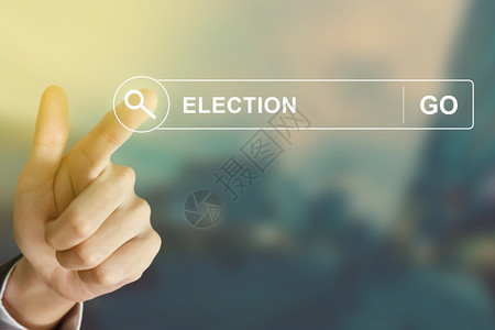 参议院政治的国民在带有前置样式效果的搜索工具栏上点击选举按钮并此选项民设计图片