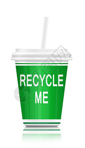 拒绝污染艺术字重用拒绝说明描述一个单饮料容器其回收概念安排在白色上方的循环利用概念白色的设计图片