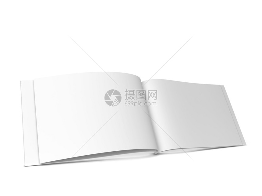 目录文档空白的以色背景孤立的公开杂志或小册子3d插图图片