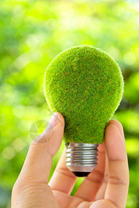 手持生态灯泡能源概念重用解决方案技术图片