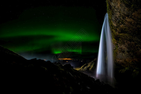自然冰岛塞里雅兰瀑布图片