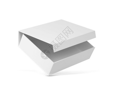 白色背景上孤立的空白磁盒套件3d插图购物品牌推广单身的图片
