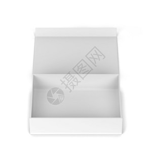 广告纸盒白色背景上孤立的空白磁盒套件3d插图空白的图片