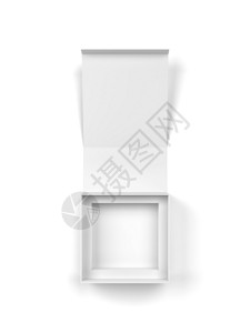 商业的正方形白色背景上孤立的磁盒3d放大图示空白包装模型新的背景图片
