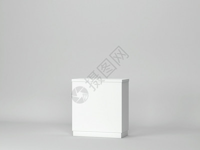 空白的沟通灰色背景上的空白反模型3d插图桌子图片