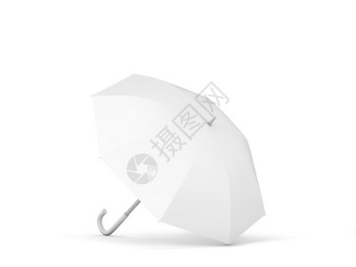 未打开的伞阳伞干燥太空白打开了色背景上孤立的伞式三维插图设计图片
