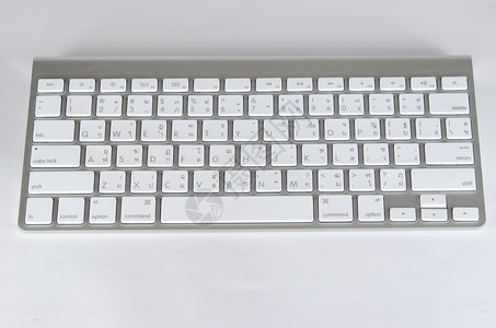 单词现代的计算机键盘在白色上隔离控制图片