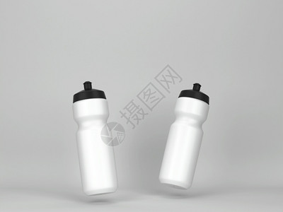白运动瓶装模拟3d灰色背景插图空白的使成为活动图片