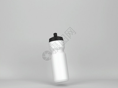 塑料水瓶白运动瓶装模拟3d灰色背景插图循环训练自行车设计图片