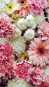 粉色的明亮垂直花朵背景多彩布束图片