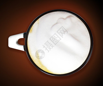 咖啡艺术一杯加大泡沫咖啡的卡布奇诺有创造力的办公室美食图片