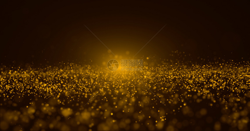 魅力新的发光摘要黄金粒子和bokeh背景图片