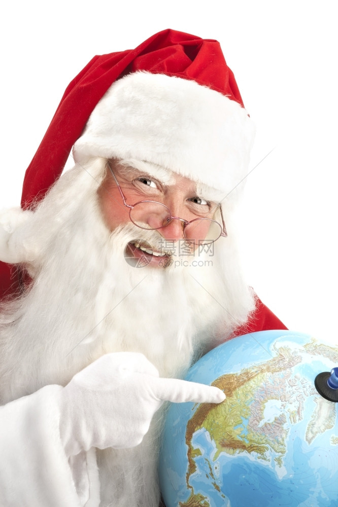 白种人诺维科夫气象与北美一起拥有环球的经典圣诞老人图片