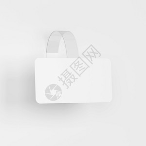 透明灰色背景上的Blankwwobbler标签模拟3d插图价格销售图片