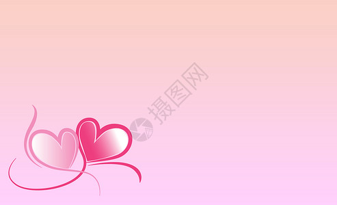 红心三华李爱派对装饰白日背景有红心和粉色的华伦人情节背景设计图片