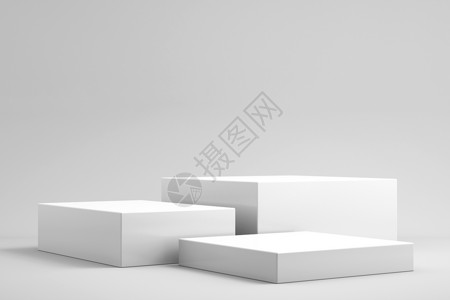 工作室平台3d模拟用于产品展示的讲台白色背景3d投影的dd背景展览图片