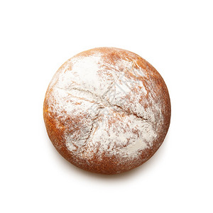 圆黑麦烤粮面包在白背景上孤立顶见圆黑麦烤粮面包市场食目的图片