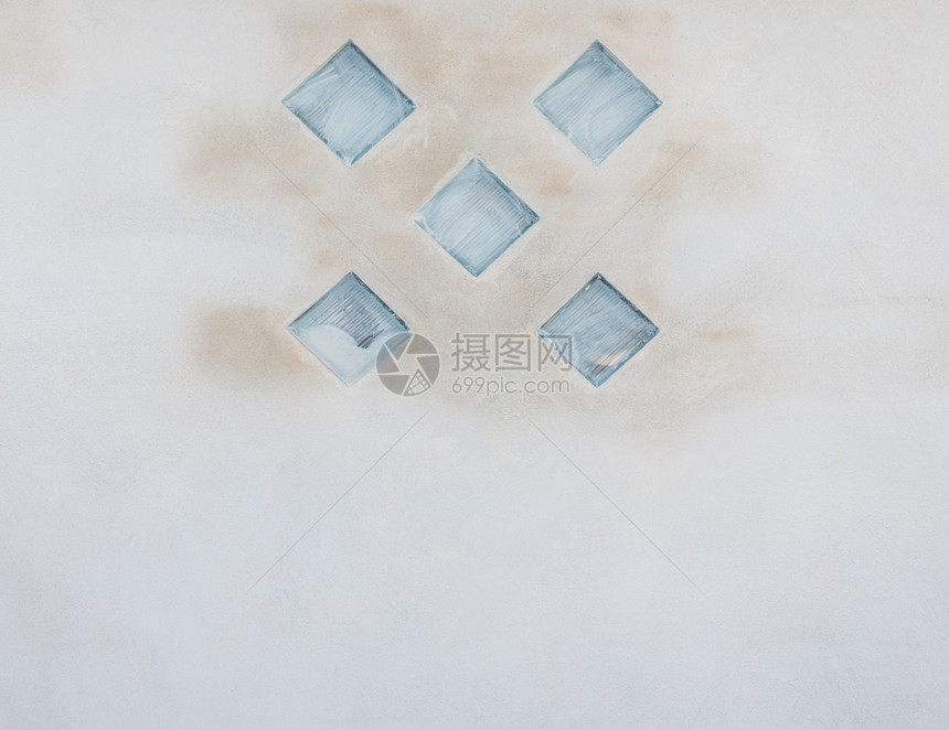 旋转倒压房屋水泥墙上的玻璃块图案单位千分之一现代的复制空间图片