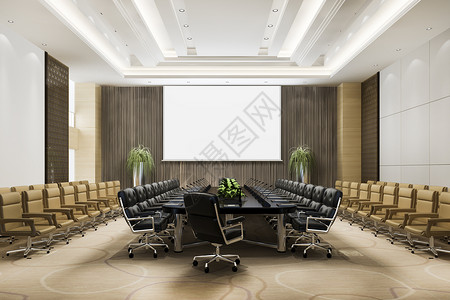 酒店会议在室内椅子的3d研讨会议室设计图片