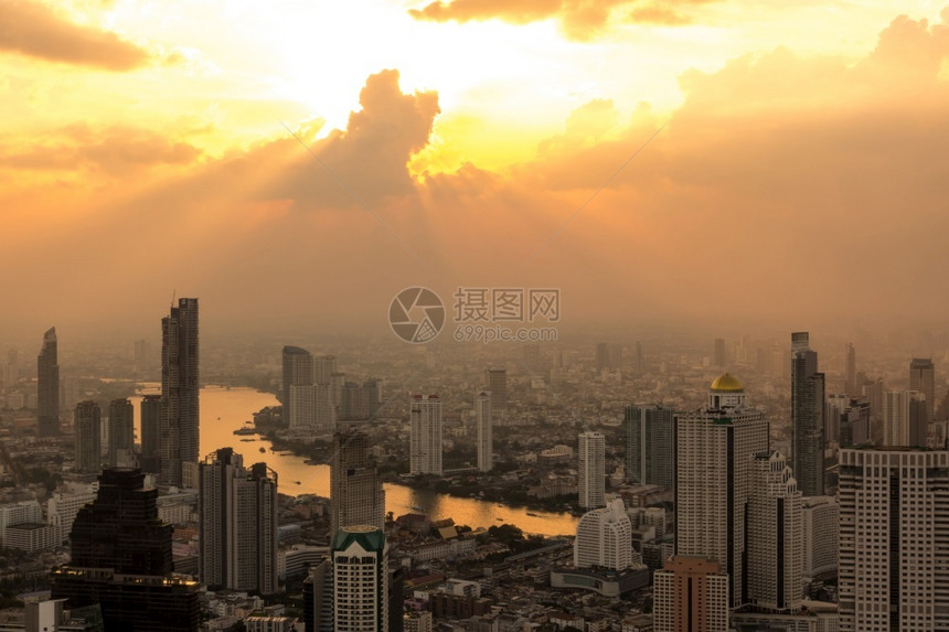 天空商业曼谷泰国市航空视图曼谷首都图片
