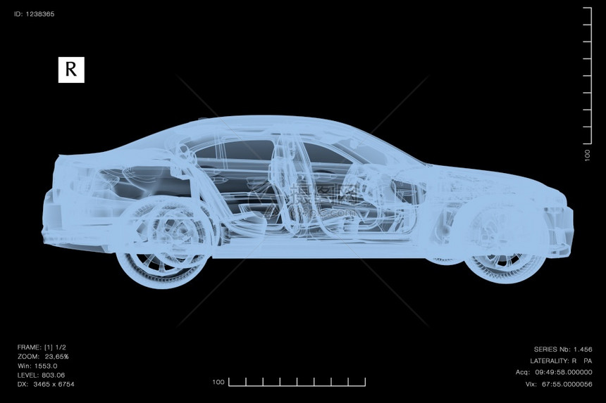 电子产品概念的3D提供X光片诊断中的汽车概念图象复制图片