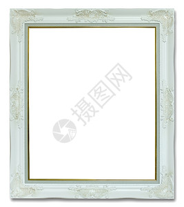老式红镜子老式的边界木头白背景上孤立的色图片框W设计图片
