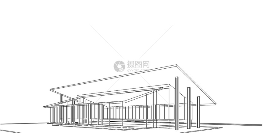 行业公寓3d图解现代城市建筑抽象背景设计3D图解架构建设透视直线三维图解建筑结构绘画图片