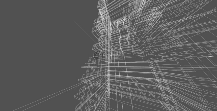 抽象的建筑师3d图解现代城市建筑抽象背景设计3D图解架构建设透视直线三维图解建筑结构玻璃图片