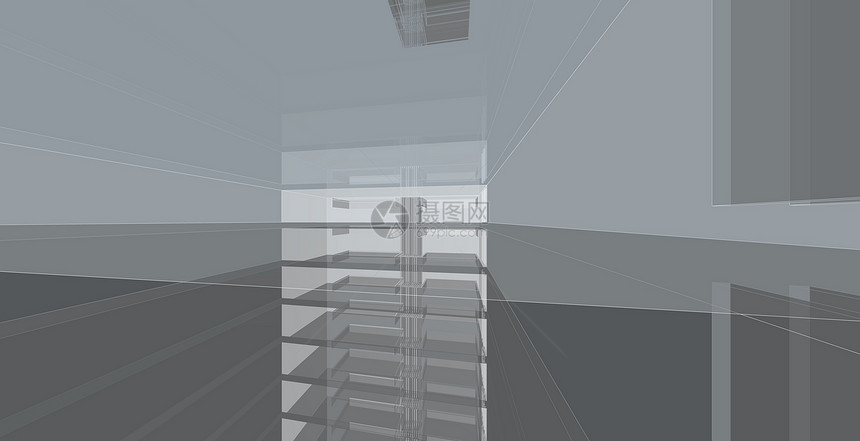玻璃路口抽象的3d图解现代城市建筑抽象背景设计3D图解架构建设透视直线三维图解建筑结构图片