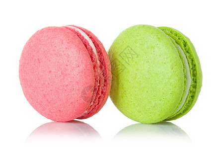 粉色的马卡龙甜点法国糕图片