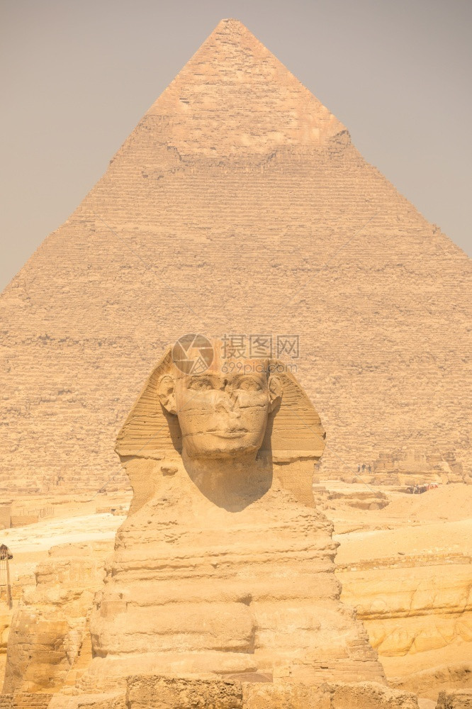 旅游建筑学斯芬克和埃及开罗吉萨的金字塔地标图片