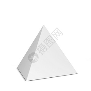 金字塔形框架进步白色金字塔图3d插在白背景上孤立数据设计图片