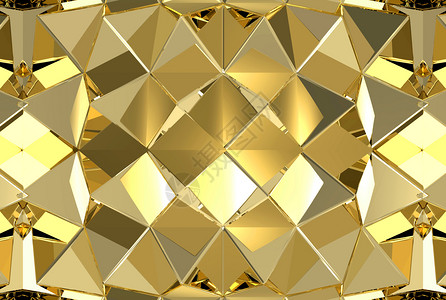 艺术几何的3d形成现代金三角多边形纹理壁背景质地设计图片
