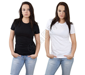 可爱的穿白衬衫和黑的年轻漂亮黑发美女准备设计或标志识萨姆纳斯图片