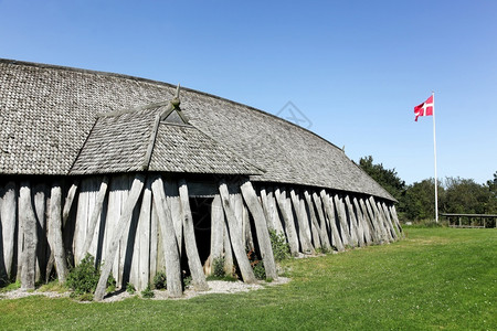 结石木制的丹麦霍布罗市维京之家文化图片