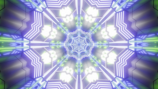 艾米古3d显示绿色和紫的发光几何形状成抽象背景说明千兆米多斯古地貌闪光背景成型亮的对称设计图片