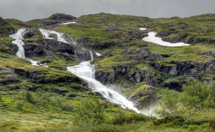 假期夏令冷静的日挪威风景观图片