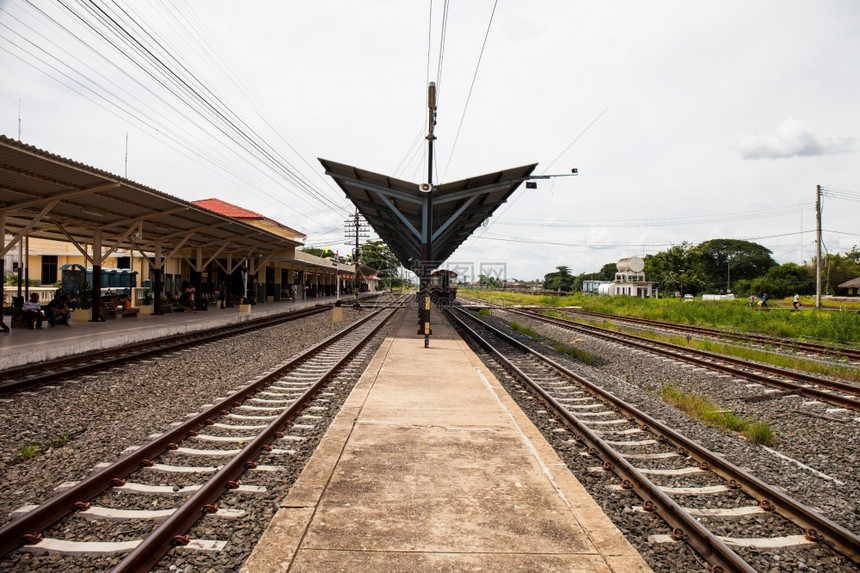 货运天空金属泰国城市火车站的地段图片