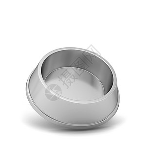 KT猫布套杯白色背景上孤立的空宠物碗3D插图干燥目的塑料设计图片