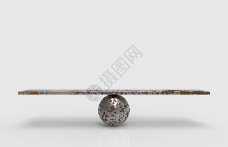价值3d使白底空的锈金属球间平衡比例表差距插图图片