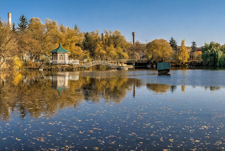 植物乌克兰切尔卡西地区Ivanki村蓝湖边的乌克兰Sunny秋天傍晚在Cherkasy地区的Ivanki村休息切尔卡瑟高清图片素材