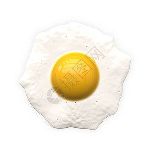 蛋黄油脸圆圈生的一个漂亮煎蛋插图设计图片