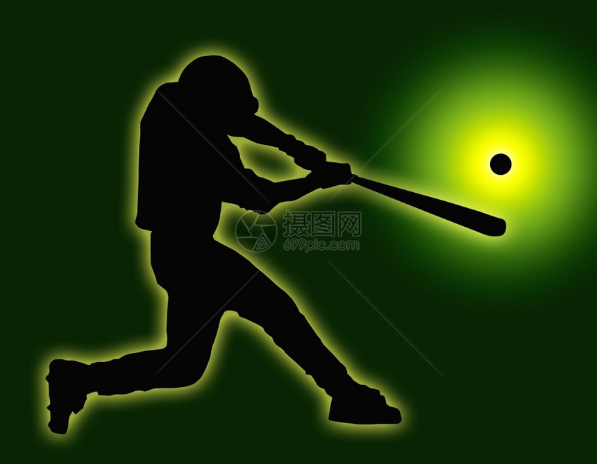 家游戏颜色绿后垒打球用蝙蝠击全垒打图片