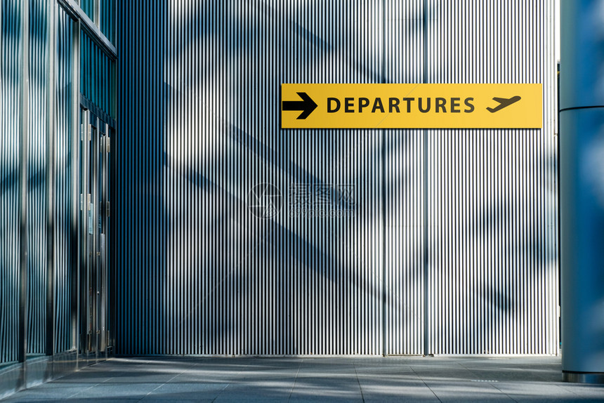 建筑旅行和运输概念外离境机场标志终端目录建筑旅行和运输概念的出入关沟通城市的飞机场图片