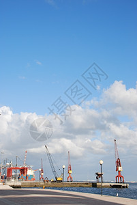 交通葡萄牙塔格斯河沿岸里本柯造船厂的美景海洋出口图片