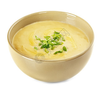 食物维希苏西传统的法语汤寒冷盘子高清图片