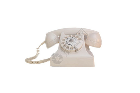 电子产品交往经典的老式白色电话与孤立的背景通信老式白色电话与孤立的背景背景图片